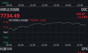 美股集体反弹 道指收涨逾200点创近一个月最大单日涨幅